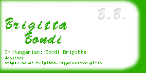 brigitta bondi business card